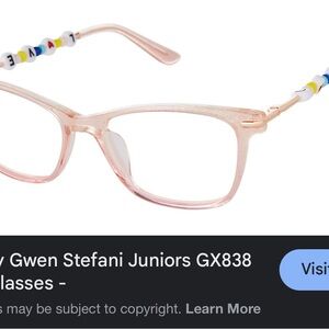 Gwen Stefani - Kids Colorful Beaded Glasses. Blush sparkle frame with beads.